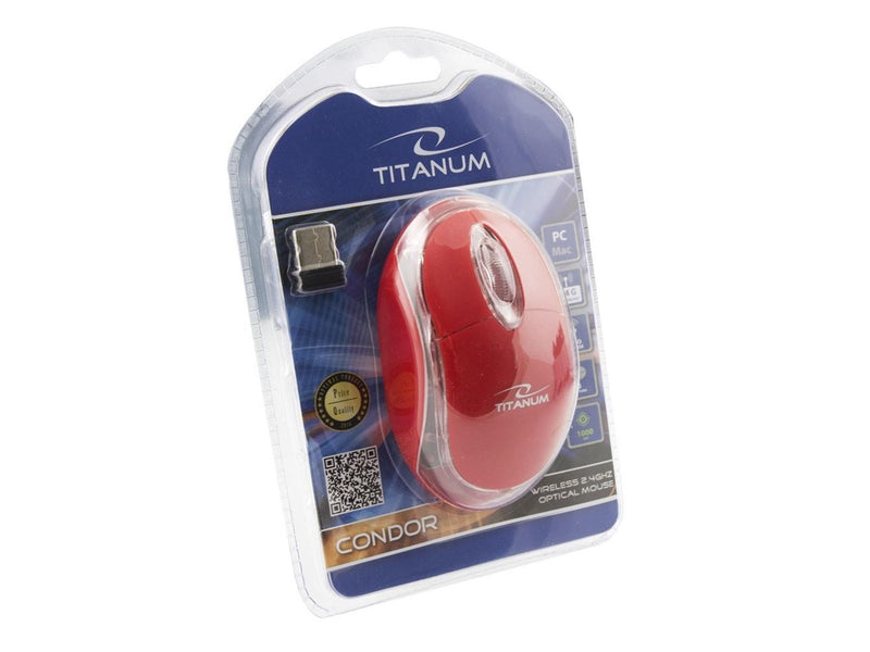 Esperanza TITANUM WIRELESS OPTICAL MOUSE 2.4GHz 3D USB CONDOR RED - 3D Mouse (Rot)