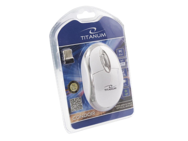 Esperanza TITANUM WIRELESS OPTICAL MOUSE 2.4GHz 3D USB CONDOR WHITE - 3D Mouse (Weiß)