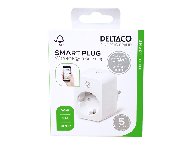 Deltaco Smart-Adapter mit Energieüberwachung, 16 A
