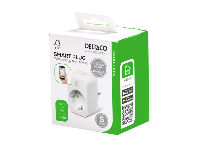 Deltaco Smart-Adapter mit Energieüberwachung, 16 A