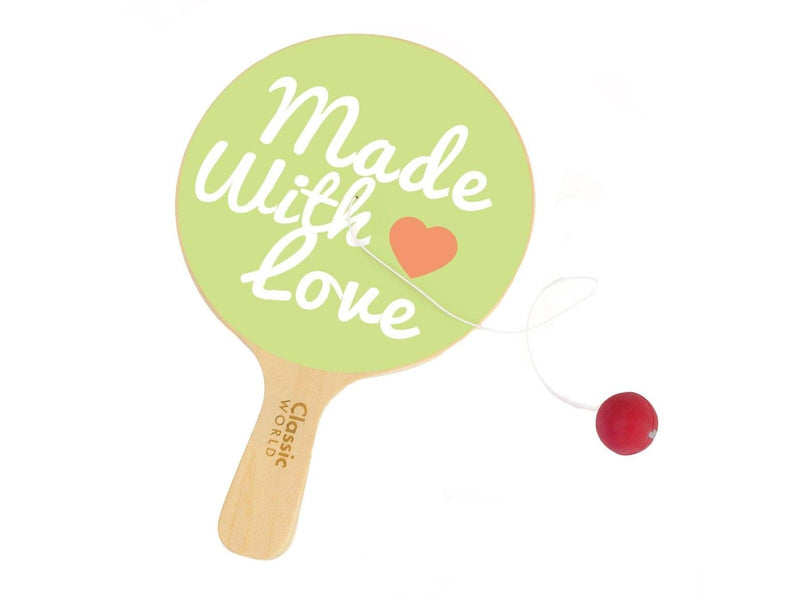 Classic World Wooden Racket with Ball on String