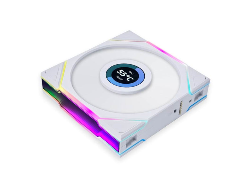 Lian Li UNI FAN TL LCD 120 Reverse Blade - Gehäuselüfter - 120mm - Weiß mit RGB-Beleuchtung - 31 dBA