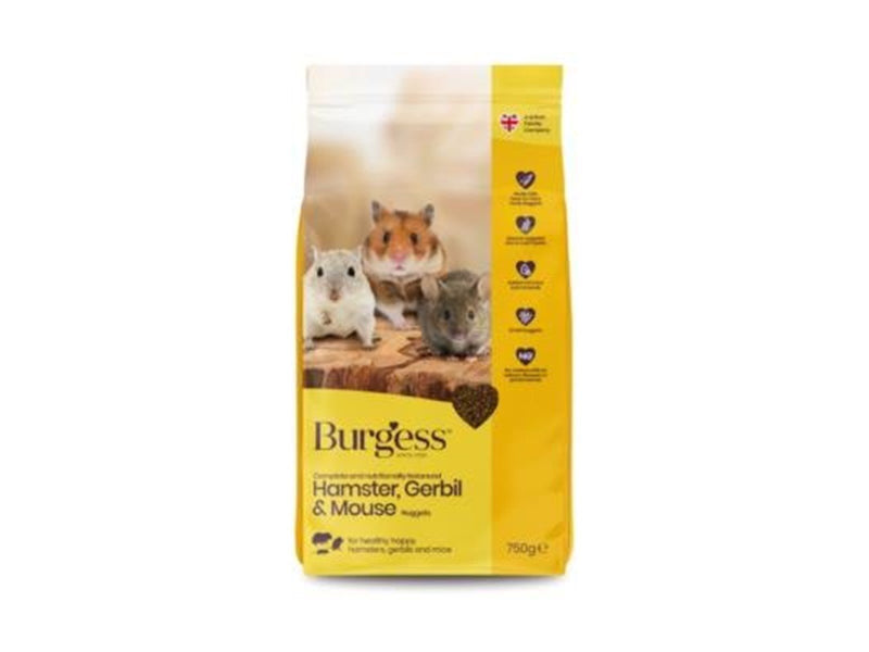 Burgess Hamster Gerbil & Mouse Nuggets 750g