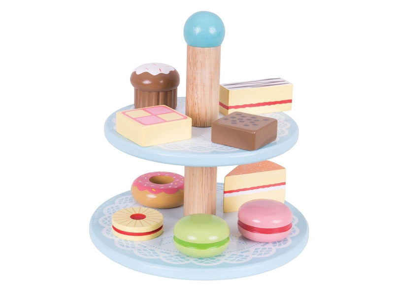 Bigjigs Wooden Etagere with Cakes