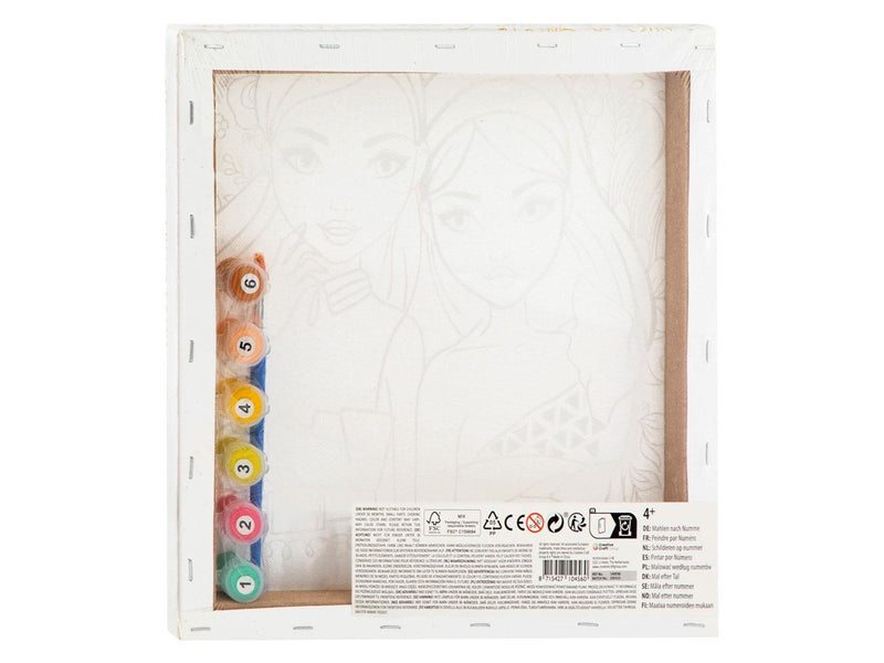 Besties Canvas Painting by Numbers 30x30cm (Assorted)