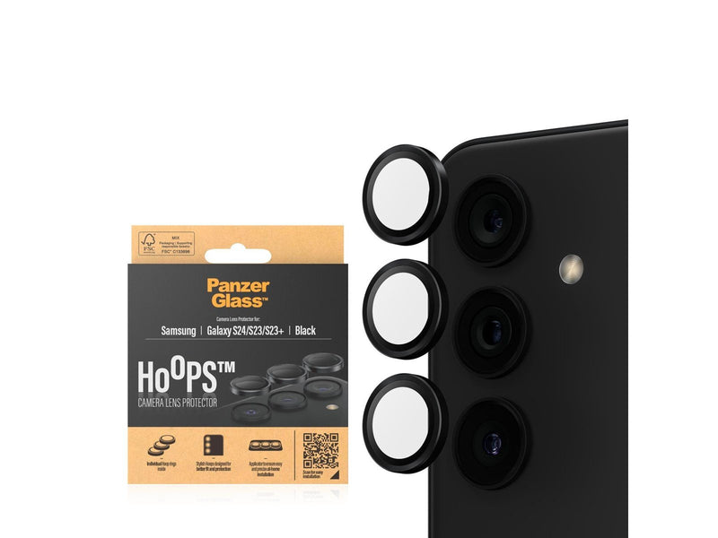 PanzerGlass Hoops™ Camera Lens Protector Samsung Galaxy S24 | S23 | S23 Plus | Black