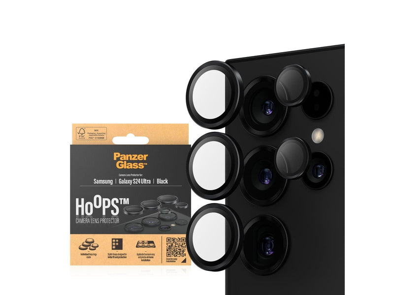 PanzerGlass Hoops™ Camera Lens Protector Samsung Galaxy S24 Ultra | Black