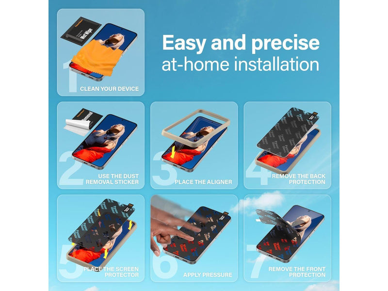 PanzerGlass Screen Protector Samsung Galaxy S24 | Ultra-Wide Fit w. EasyAligner