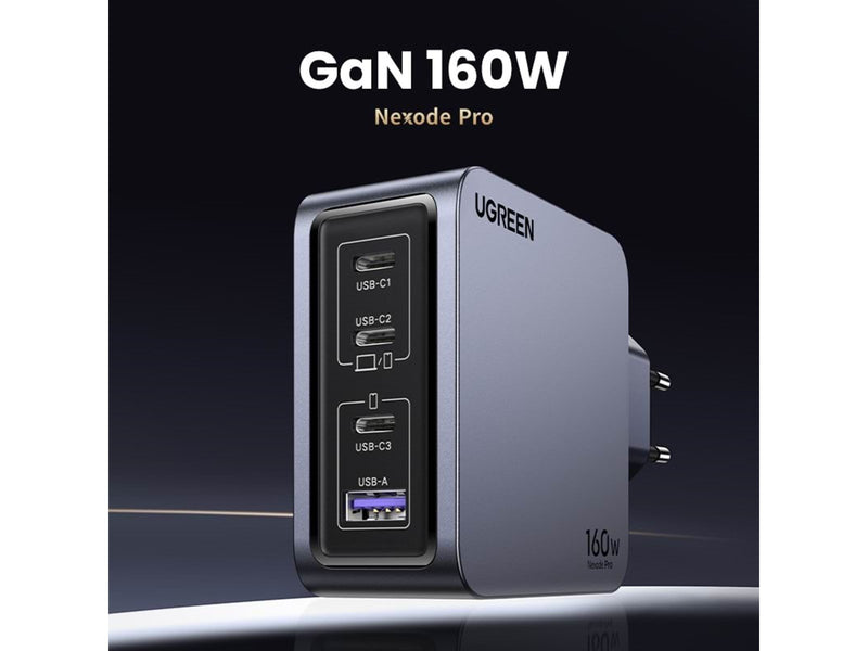 UGREEN Nexode Pro 160W 4-Port GaN Fast Charger with 240W USB-C Cable