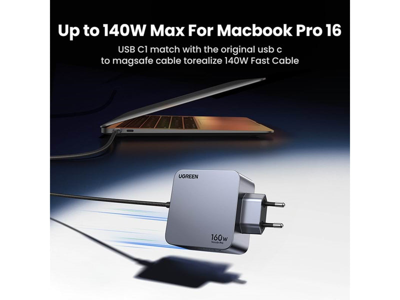 UGREEN Nexode Pro 160W 4-Port GaN Fast Charger with 240W USB-C Cable