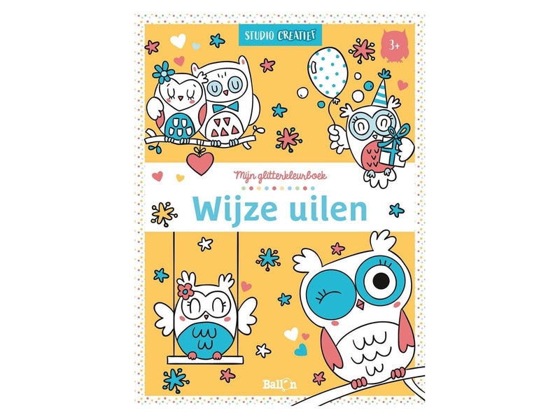 Wins Holland My Glitter Coloring Book Wise Owls