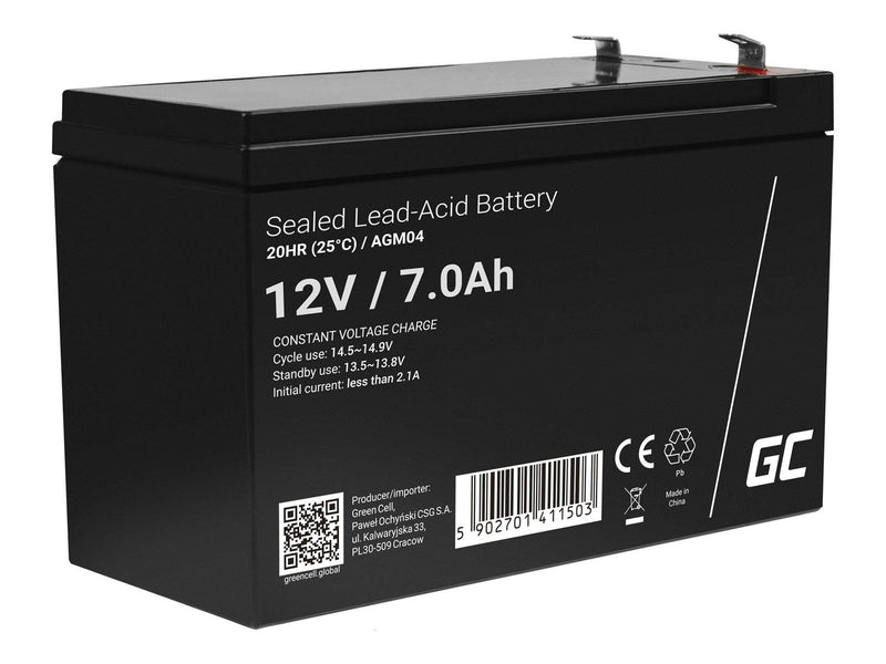 Green Cell AGM04 AGM 12V/7Ah Gel Deep Cycle