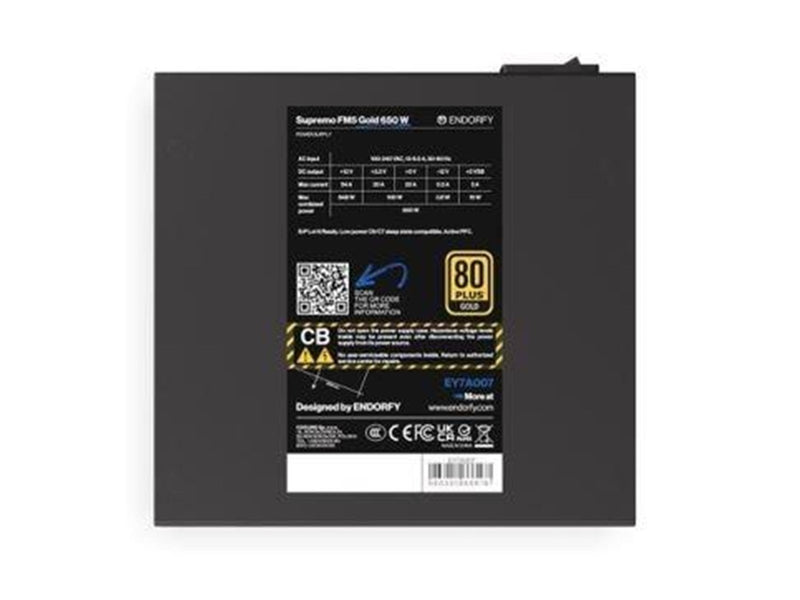 ENDORFY Supremo FM5 Gold 650W Netzteile - 650 Watt - 120 mm - ATX - 80 Plus Gold zertifiziert