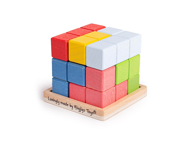 Bigjigs Wooden Lock-a-Cube Cube Puzzle