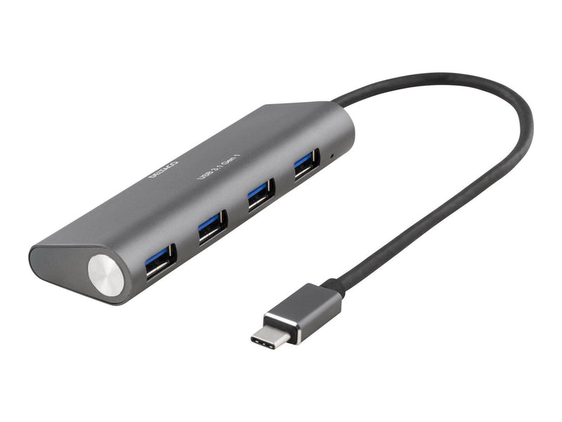 Deltaco USBC-1207 - hub - 4 ports USB-Hubs - 4 - Schwarz