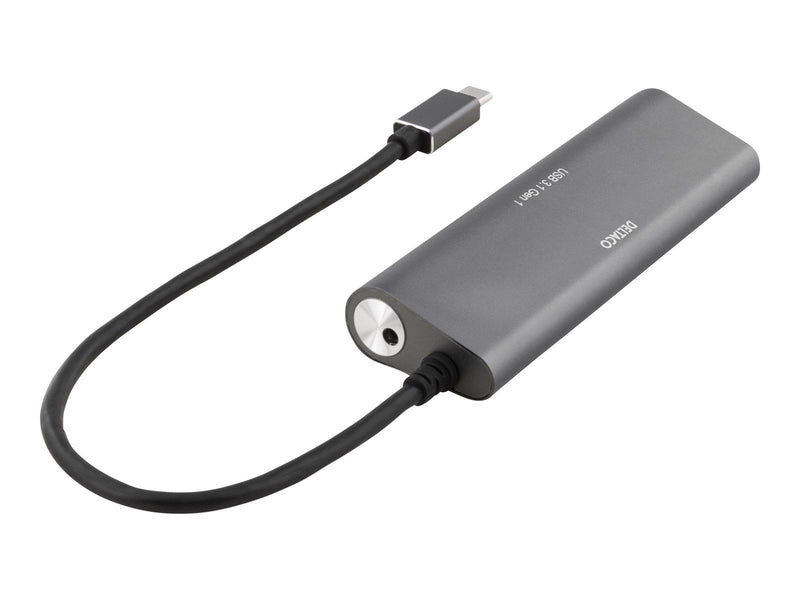 Deltaco USBC-1207 - hub - 4 ports USB-Hubs - 4 - Schwarz