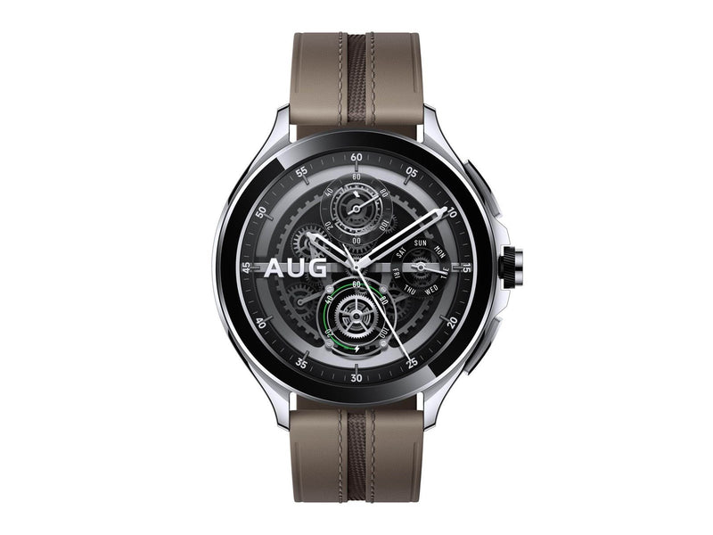 Xiaomi Watch 2 Pro LTE - Silver Case with Brown Leather Strap