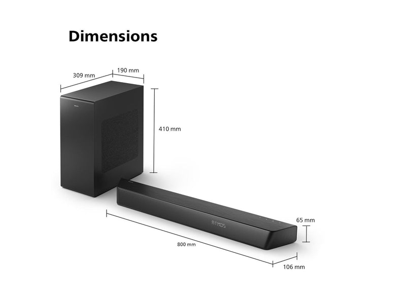 Philips TAB7807 - soundbar system - for home theatre - wireless