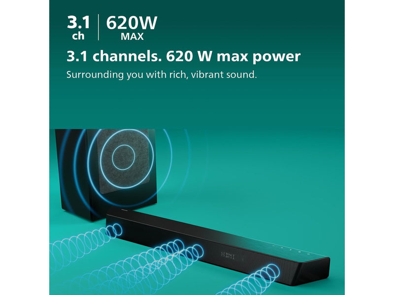Philips TAB7807 - soundbar system - for home theatre - wireless
