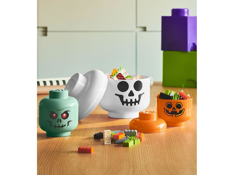 LEGO Storage head, small - Green Skeleton