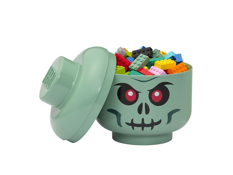 LEGO Storage head, Big- Green Skeleton