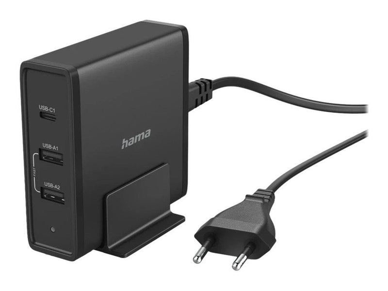 Hama Essential Line power adapter - 5-20V - 2 x USB 24 pin USB-C - 65 Watt