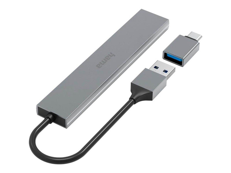 Hama 00200141 interface hub USB-Hubs - USB 3.1 - 4 - Grau
