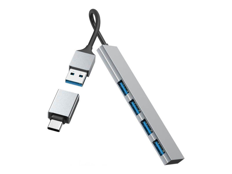 Hama 00200141 interface hub USB-Hubs - USB 3.1 - 4 - Grau