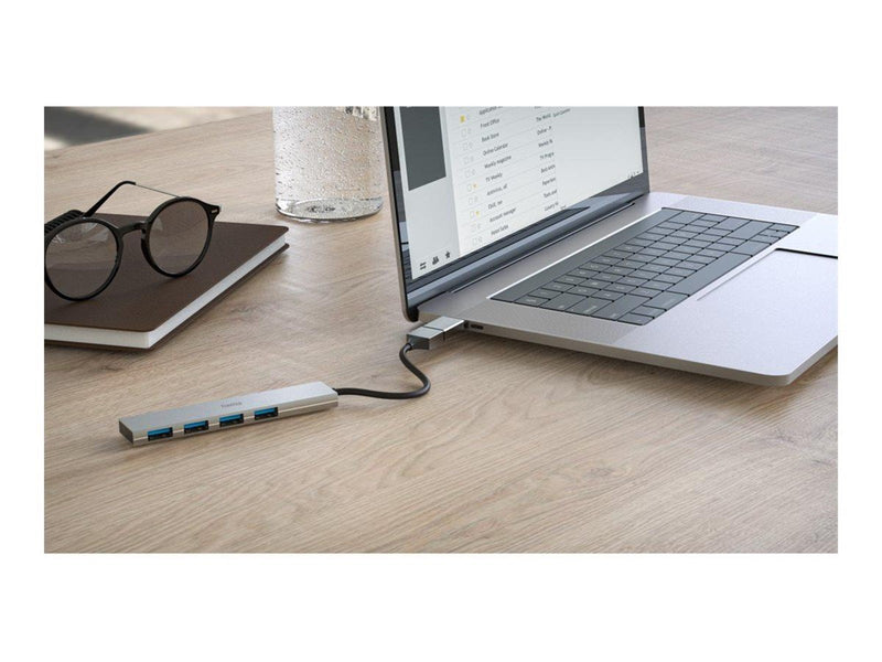 Hama 00200141 interface hub USB-Hubs - USB 3.1 - 4 - Grau