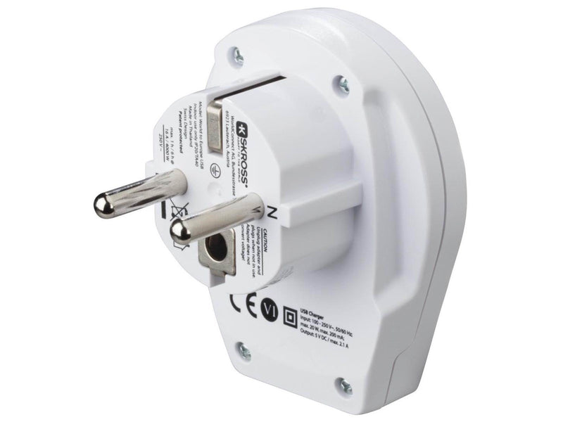 Hama World to Europe USB power plug adapter