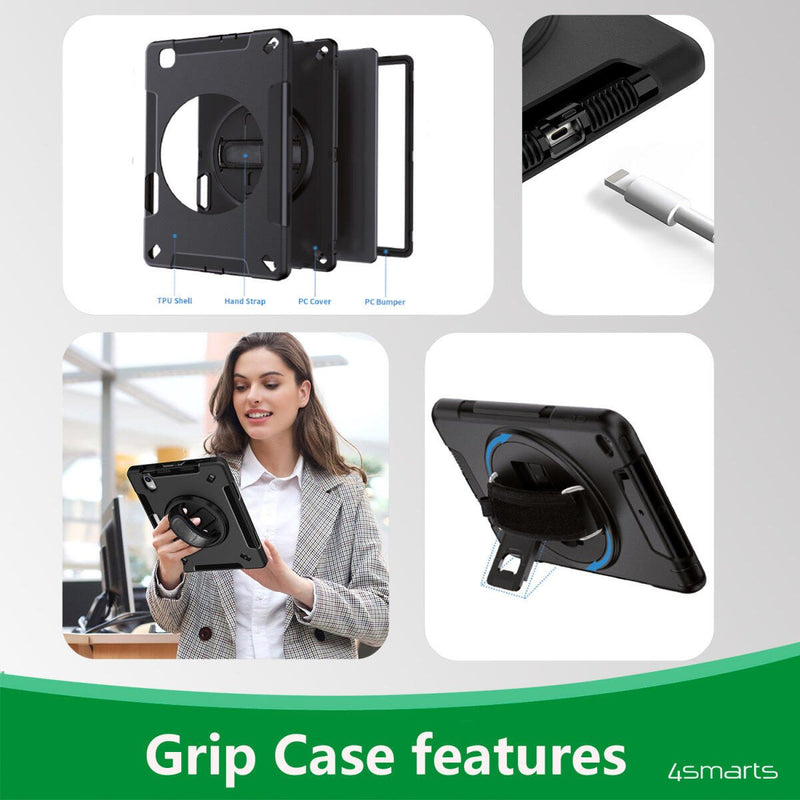4smarts Rugged Case Grip für Apple iPad Air 13' (M2) / Apple iPad Pro 12.9 (3.Gen./4.Gen./5.Gen./6.Gen.)