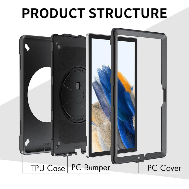 4smarts Rugged Case Grip für Apple iPad Air 13' (M2) / Apple iPad Pro 12.9 (3.Gen./4.Gen./5.Gen./6.Gen.)
