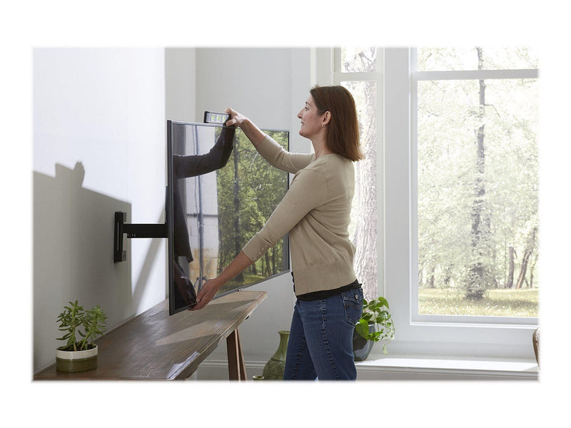 Sanus FMF319 mounting kit - full-motion - for LCD display - black 25 kg 55" From 75 x 75 mm