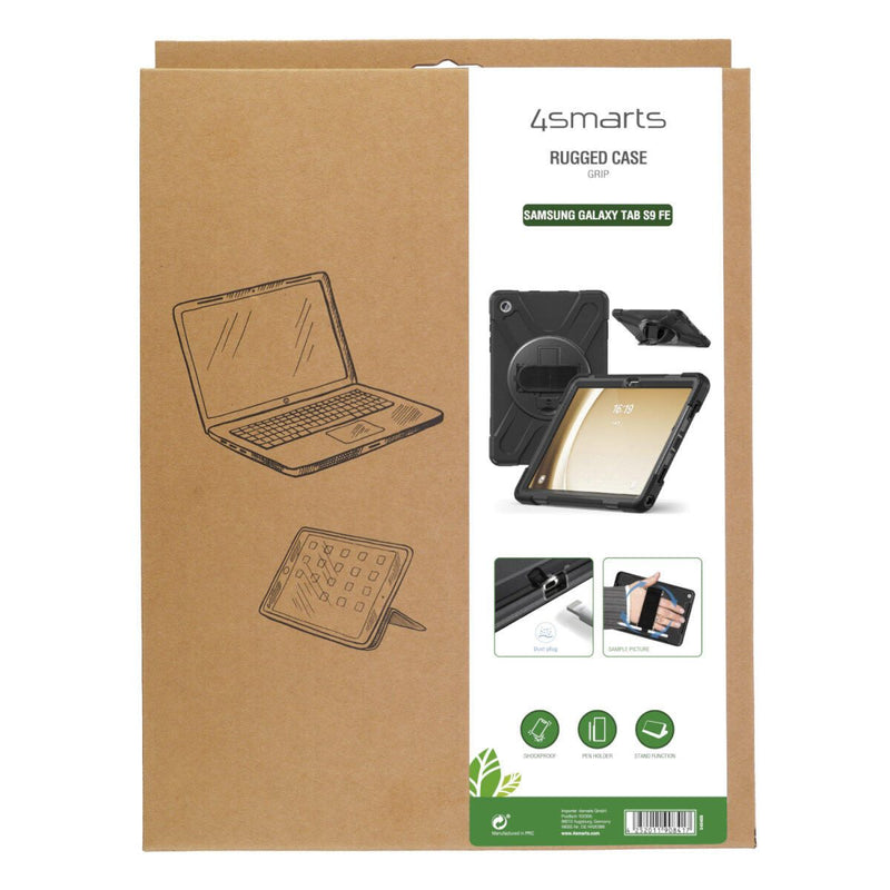 4smarts Rugged Case Grip für Samsung Galaxy Tab S9 FE / S9 / S8 / S7 schwarz