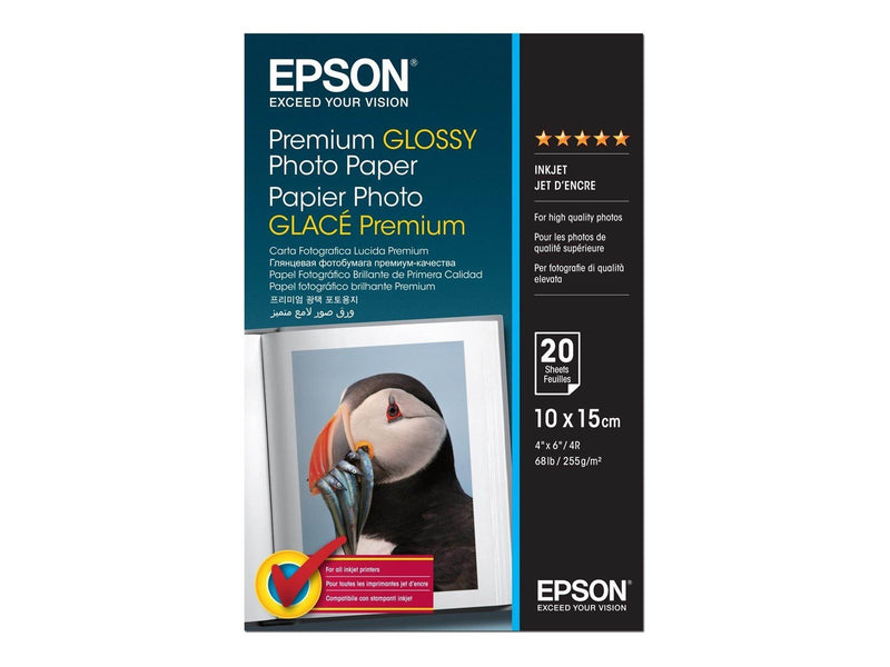 Epson Premium - photo paper - glossy - 20 sheet(s) - 100 x 150 mm - 255 g/m²