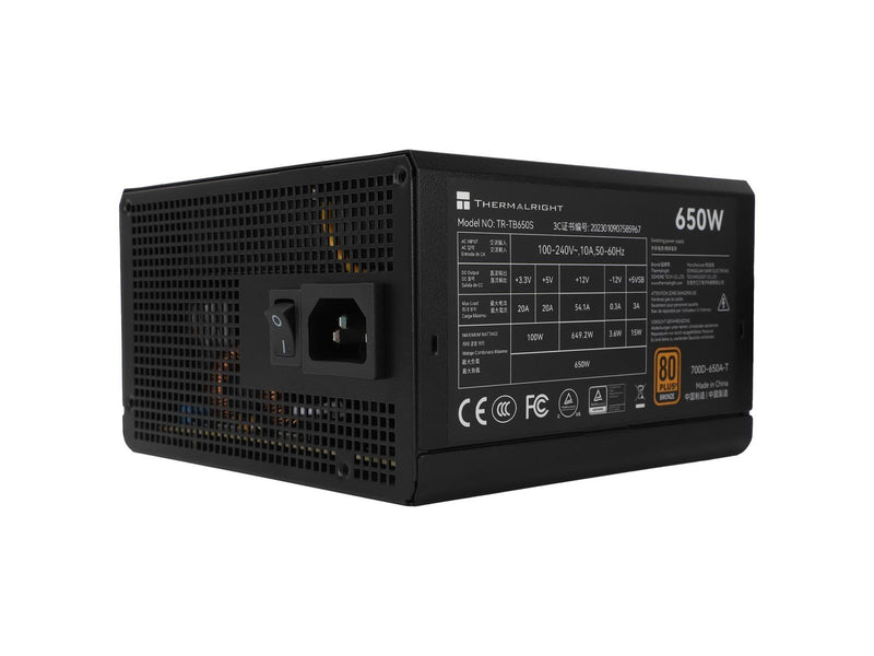 Thermalright TG S (Non-Modular) schwarz - Netzteile - 650 Watt - 120 mm - ATX 3.0 - 80 Plus Gold zertifiziert