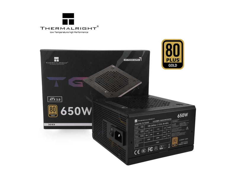 Thermalright TG S (Non-Modular) schwarz - Netzteile - 650 Watt - 120 mm - ATX 3.0 - 80 Plus Gold zertifiziert