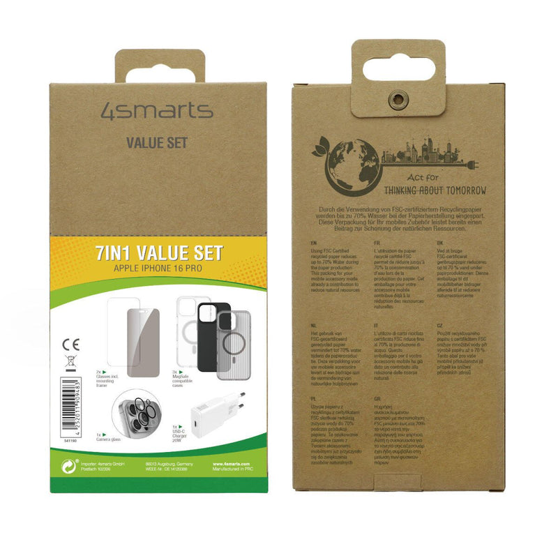 4Smarts 7in1 Value Set für Apple iPhone 16 Pro MagSafe-kompatibel