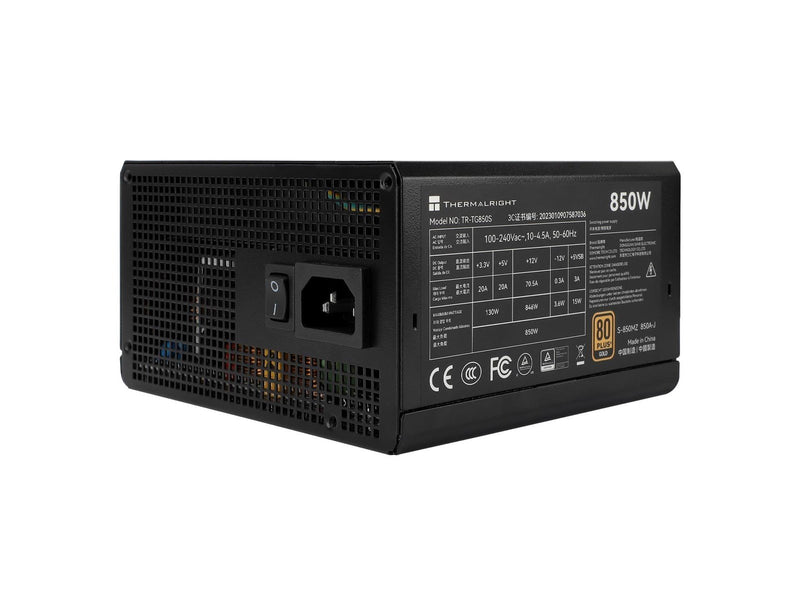 Thermalright TG S (Non-Modular) schwarz - Netzteile - 850 Watt - 120 mm - ATX 3.0 - 80 Plus Gold zertifiziert