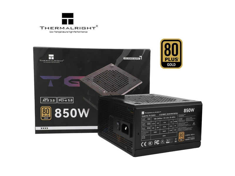 Thermalright TG S (Non-Modular) schwarz - Netzteile - 850 Watt - 120 mm - ATX 3.0 - 80 Plus Gold zertifiziert