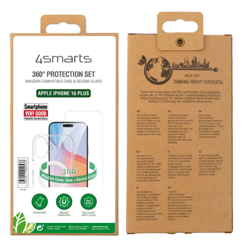 4smarts 360° Premium Protection Set für Apple iPhone 16 Plus MagSafe-kompatibel