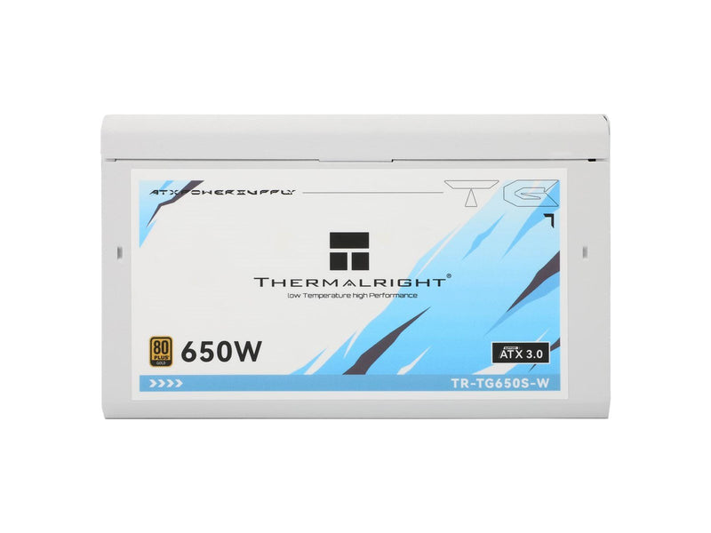 Thermalright TG S (Non-Modular) Weiß mit RGB LED-Beleuchtung - Netzteile - 650 Watt - 120 mm - ATX 3.0 - 80 Plus Gold zertifizie