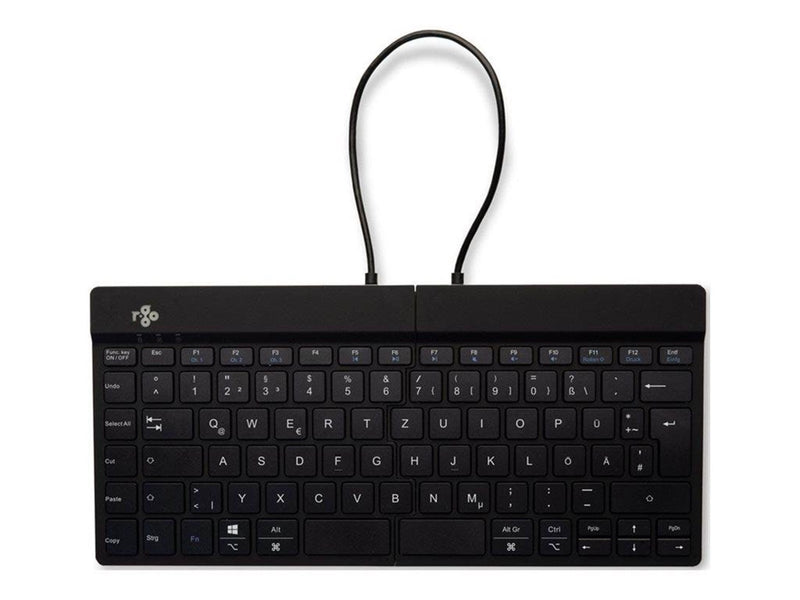 R-Go Tools R-Go Split Break - keyboard - with integrated break indicator - QWERTZ - German - black - Tastaturen - Deutsch - Schw