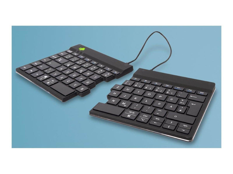 R-Go Tools R-Go Split Break - keyboard - with integrated break indicator - QWERTZ - German - black - Tastaturen - Deutsch - Schw