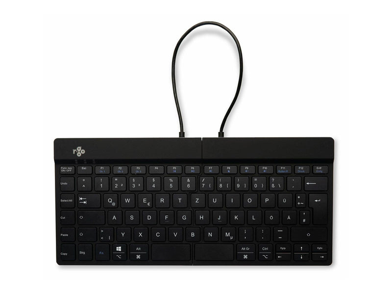 R-Go Tools R-Go Split Break - keyboard - with integrated break indicator - QWERTZ - German - black - Tastaturen - Deutsch - Schw