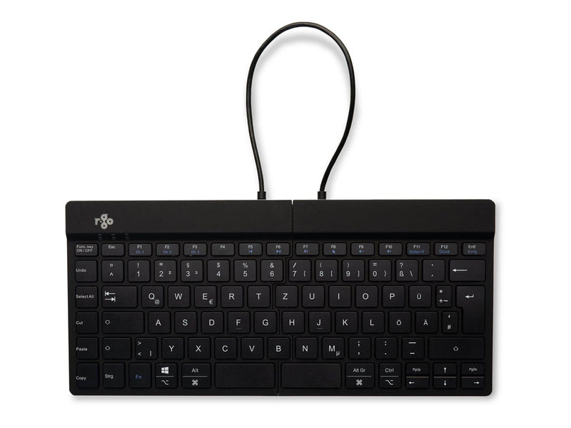 R-Go Tools R-Go Split Break - keyboard - with integrated break indicator - QWERTZ - German - black - Tastaturen - Deutsch - Schw