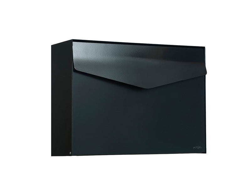 MEFA Letter 112 Briefkasten mit -Schloss, Schwarz