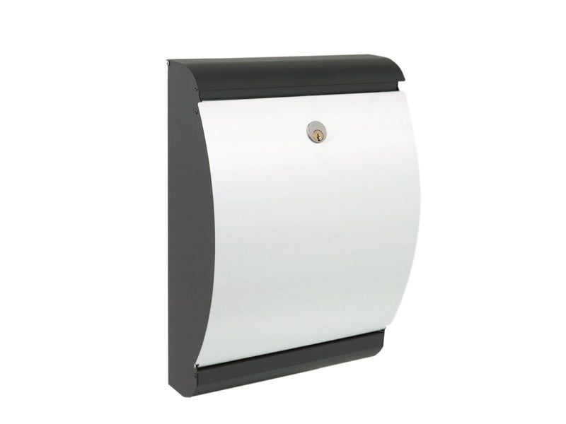 MEFA Puffin 300 Briefkasten mit Ruko-Schloss, Schwarz/Weiss