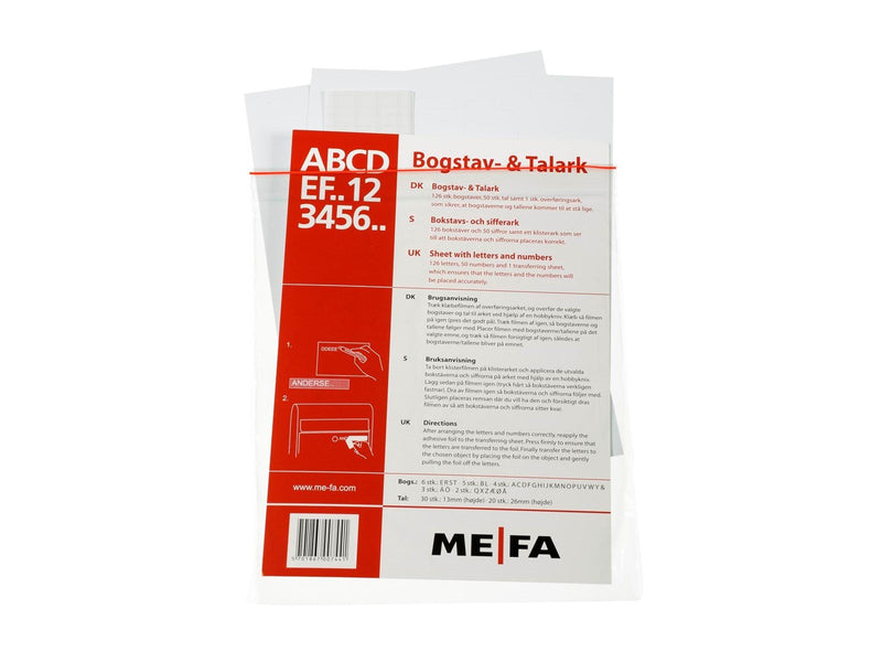 MEFA Brief-/Nummernblatt, Weiß