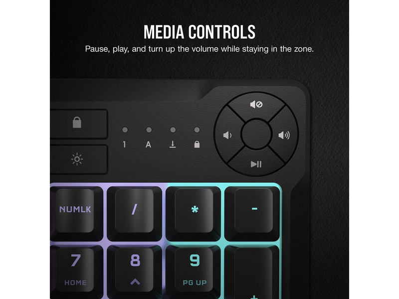 Corsair K55 CORE RGB - Gaming Tastaturen - Englisch - US - Schwarz